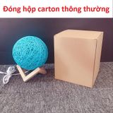  Đèn Ngủ Để Bàn Cầu Mây Đế Gỗ Xếp Cao cấp Cực kỳ Lãng Mạn -dc3439 