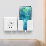  Kệ Dán Tường Để Remote, Đồ Dùng/ Giá Đỡ Sạc Điện Thoại - Có Móc Treo Giữ Dây Điện -dc4496 