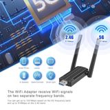  USB thu WIFI 6 2 râu 2.4G-5G 900mbps, 1300mbps, 1800mbps tốc độ cao cho PC, LAPTOP 