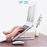  Giá đỡ laptop stand hỗ trợ tản nhiệt có thể gấp gọn chỉnh độ cao để laptop, ipad, macbook, surface-Giá đỡ Nhựa -dc4433 