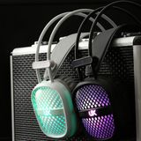  Tai nghe chụp tai Gaming UX LED đầy màu sắc với Mic (Đen) - Công nghệ Giảm tiếng ồn PU -dc2136 