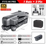  Flycam SJRC F11S / F22S 4K PRO - Bay 3Km 25 phút, Camera 4K, Gimbal chống rung 2 trục và chống rung điện tử EIS 