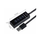  Hub Chia 4 Cổng USB 3.0 -Chuyển dữ liệu tốc độ cao lên tới 5Gbps - Dây dài 30cm 