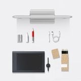  Giá đỡ kiêm đế dựng đứng Laptop Macbok máy tính bảng Ip Surface bằng nhôm nguyên khối 1 ngăn - laptop -dc4853 