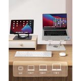  Giá đỡ Laptop, Macbook ,Máy Tính Bảng Ipad bằng nhôm có thể điều chỉnh được độ cao, xoay 360 độ tiện lợi - dc5162 
