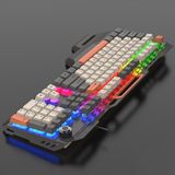  Bàn phím giả cơ gaming XOUNFOX K90 thiết kế viền kim loại 104 phím led 7 màu siêu đẹp tặng kèm kê tay - dc5158 