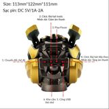  [CỰC PHẨM] Loa Bluetooth công nghệ 5.0, âm thanh vòm 6D bass trầm, pin 12.000mAh - Bumble Bee * tặng dây sạc -dc3697 