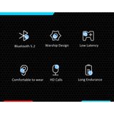  Tai nghe bluetooth gaming G49 BT 5.3 giảm tiếng ồn, độ trễ thấp, màn hình LED, Chipset Jerry 