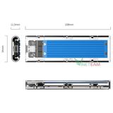  Orico TCM2-C3 ,Hộp đựng/Box ổ cứng M.2 PCIe NVMe trong suốt-tản nhiệt-USB 3.1-Tốc độ 10Gbps -dc4278 