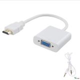  [Hàng xịn] Cáp chuyển đổi HDMI sang VGA kèm dây audio 3.5-Bộ đầu chuyển cổng HDMI ra VGA ,dây máy chiếu -dc404 