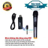  Micro Karaoke không dây cho loa kéo Zansong V12   màn hình LCD (đen) - Hỗ trợ jack cắm 3.5mm và 6.5 -dc3452 