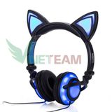  Tai Nghe Mèo Đèn Led Phát Sáng Có Thể Gập Lại Nhấp Nháy Glowing - Dùng Cho Điện Thoại, LapTop, PC -DC4320 