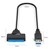  Cáp Chuyển Đổi Usb 3.0 / 2.0 / Type C Sang 2.5 Inch Sata Cho Ổ Cứng 2.5 '' Hdd / Ssd 