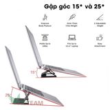  Đế tản nhiệt laptop gấp gọn - Giá đỡ tản nhiệt laptop vô hình, cho máy tính xách tay,ipad  -dc3675 