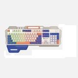  Bàn phím giả cơ gaming XOUNFOX K90 thiết kế viền kim loại 104 phím led 7 màu siêu đẹp tặng kèm kê tay - dc5158 