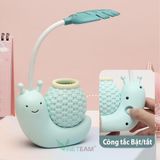  GIÁ RẺ Đèn Học Để Bàn Cho Bé ,Chống Cận Nhỏ Gọn Đèn Led Mini Đọc Sách✔ đèn tích điện siêu tiết kiệm Hình ốc sên-dc4418 
