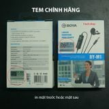  Micro thu âm Boya BY M1 , mic ghi âm cho điện thoại, camera , máy tính -dc3781 