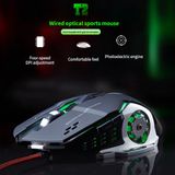  Chuột Gaming Có Dây T2 Dành Cho Game Thủ Chống Ồn Có Đèn LED Chơi Game Cực Đã -dc4906 