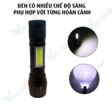  Full Hộp Đèn Pin MINI Siêu Sáng Cao Cấp Có Zoom Xa Gần -dc4666 