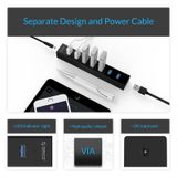  [Chính Hãng] Hub chia 7 cổng USB 3.0 Orico H7013-U3 + Kèm dây nguồn 
