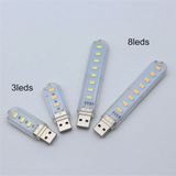  Đèn LED USB Mini 3 bóng,8 Bóng DC 5V Tiện Dụng gồm 24 bóng siêu sáng cổng cắm USB thích hợp để bàn học, đọc sách -dc4338 