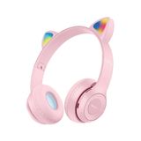  Tai Nghe Mèo Bluetooth P47M, Tai Mèo Dễ Thương Có Mic, Âm Bass Mạnh Mẽ Led đổi màu cực đẹp -dc4577 