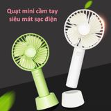  Quạt Mini Cầm Tay Du Lịch Siêu Mát Tặng Pin Sạc Cực Lâu Có Đế Để Bàn Tiện lợi(Có Hàng Nhiều) -dc2878 