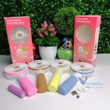  Quạt mini Cầm Tay TAI GẤU cực đẹp - tiện lợi -đi học/đi làm/đi dạo phố pin khủng 1800mah -dc3610 