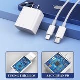  Bộ củ cáp sạc nhanh PD20W không nóng máy, an toàn ổn định khi sử dụng - dc5135 