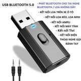  Thiết bị thu phát âm thanh Usb bluetooth 5.0 đa chức năng jack 3.5mm cho loa ô tô tai nghe bluetooth 