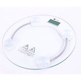  Cân sức khỏe - Cân điện tử hình tròn mặt kính cường lực tiện dụng Max 180kg(Trong suốt) -dc1899 