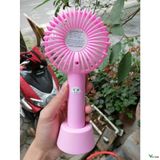  Quạt mini cầm tay Cao cấp KÈM PIN+DÂY CẦM+ĐẾ CẮM để bàn -dc2878 