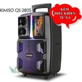 Loa Kéo Di Động Bluetooth Không Dây Kimiso Qs-2805/Qs-7801 Kèm Micro Có Dây , Âm Thanh Chất Lương Cao, Âm Bass Hay 