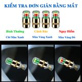  Bộ 4 van xe cảnh báo áp suất lốp xe ô tô xe máy lõi đồng cao cấp Nắp van cảm biến báo áp suất lốp 