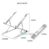  Giá đỡ laptop nhôm thiết kế thông minh 2 tầng 15 nấc điều chỉnh độ cao, nâng tản nhiệt laptop N8 