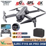  Flycam SJRC F11S / F22S 4K PRO - Bay 3Km 25 phút, Camera 4K, Gimbal chống rung 2 trục và chống rung điện tử EIS 