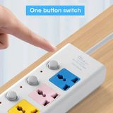  Ổ cắm điện đa năng thông minh kèm 2 cổng sạc USB đa năng và 4 lỗ cắm, Dây Cáp Dày Chất Lượng Cao 