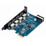  Card chuyển cổng PCIe ra USB 3.0 1 ra 4 cổng Orico PVU3-4P-V1-dc688 