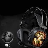  Tai nghe chụp tai Gaming UX LED đầy màu sắc với Mic (Đen) - Công nghệ Giảm tiếng ồn PU -dc2136 