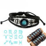  Vòng tay da mặt hình 12 cung hoàng đạo -vt04 