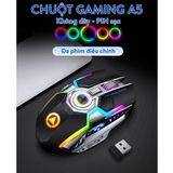  Chuột không dây chuyên GAME  Sạc Pin - Kepos G80 / YINDIAO A5 Led RGB Led 7 màu - CỰC ĐỘC - Tặng lót chuột -DC3947 