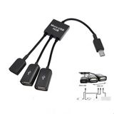  Cáp OTG Micro USB 3in1 kết nối điện thoại,máy tỉnh bảng,Tay cầm chơi game chân android 