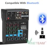  Bộ chộn âm thanh Mixer F4 Pro USB có Bluetooth bản nâng cấp tặng dây truyền nhạc ,Zắc 6.5 
