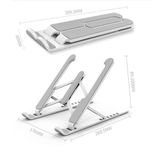  Giá Đỡ Laptop, Giá Đỡ Ipad Chống Trượt 6 Nấc Chỉnh Độ Cao Gập Gọn Dễ Dàng Tặng kèm túi đựng -dc4453 