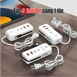  Bộ Sạc Nhanh 66W Đa Năng 5 Trong 1 Tự Động Ngắt Bảo Vệ Thiết Bị, Sạc 5 Thiết Bị 