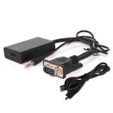  Bộ cáp chuyển đổi tín hiệu từ VGA sang HDMI có âm thanh dây cáp Micro USB FULL HD 1080P vga to hdmi 