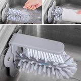  Bàn chải rửa ly cốc Dụng cụ cọ rửa ly tiện lợi, dùng nhà bếp thông minh rửa cốc chén 2 mặt cùng lúc 