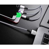  Dây sạc đa năng 3 in 1(microUSB-và Type-C)-Loại cực tốt -dc3801 