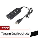  Hub usb hình ổ điện 1 ra 4 (Đen) + Tặng 1 lót chuột -dc247 