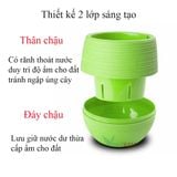  chậu cây mini cute thông minh để bàn dễ thương trang trí văn phòng nhà cửa giá rẻ chất liệu nhựa pp cao cấp 